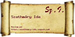 Szathmáry Ida névjegykártya